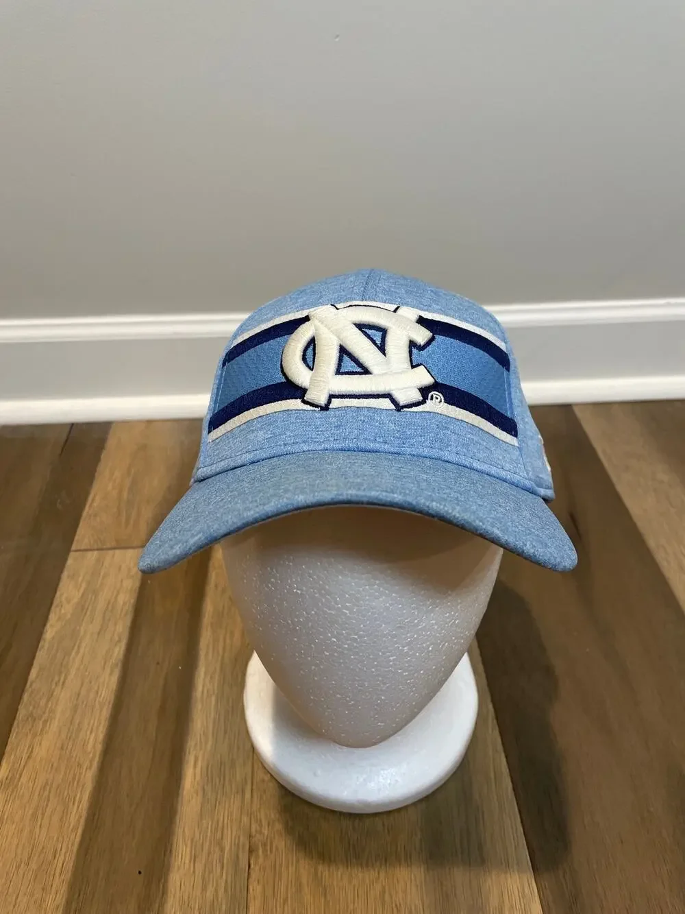New Era NC State 39Thirty Baseball Hat Cap L/XL Blue with White Embroidered Logo